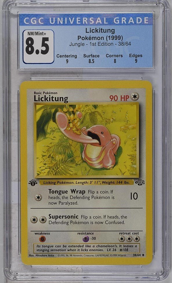 Pokemon: Lickitung 1999 Pokémon Jungle 1st Edition 38/64 – SGC 8.5 Graded Pokemon | sold by Rock Solid TCG Trading1