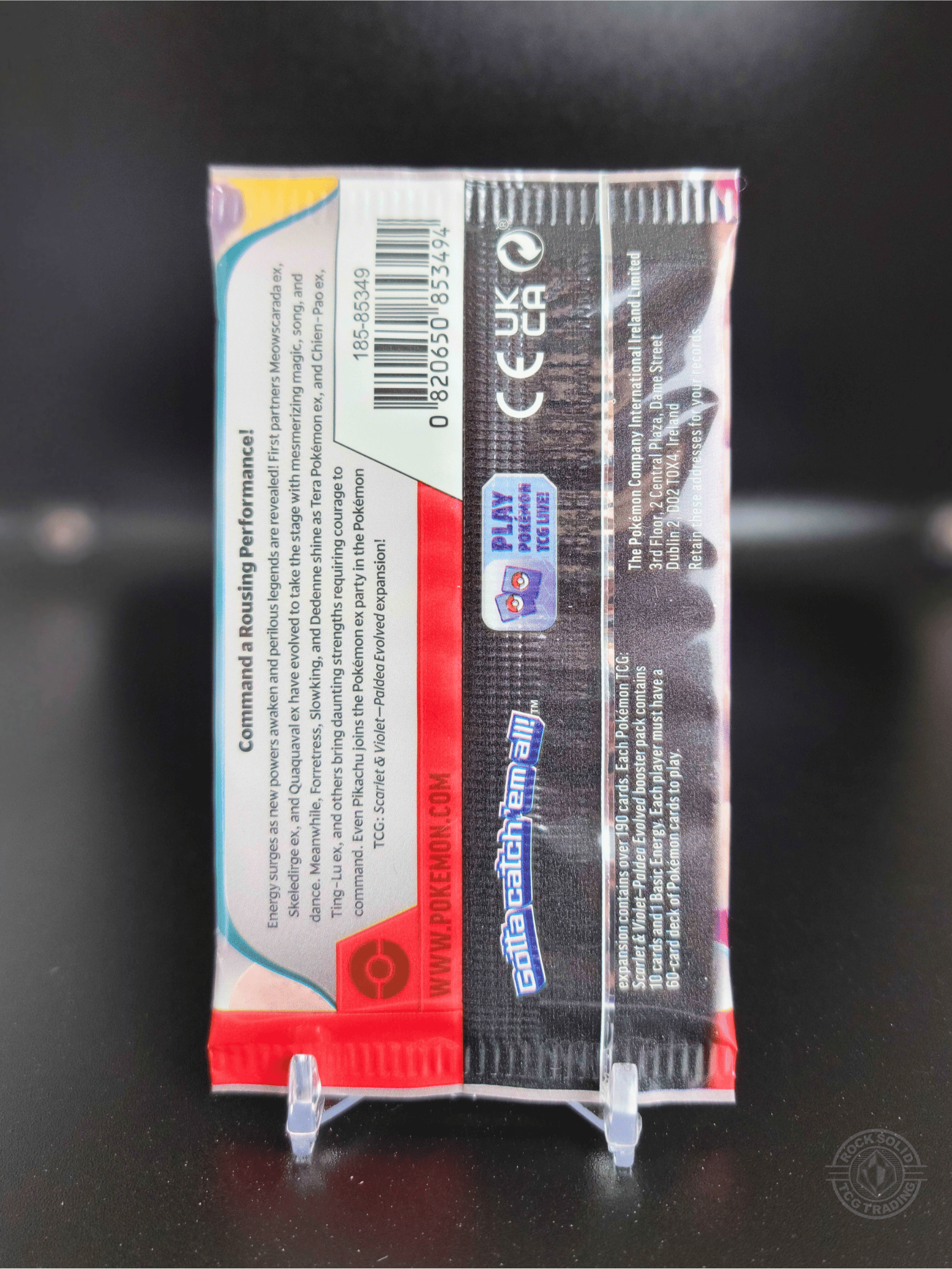 Paldea Evolved Booster Pack being sold by  Rock Solid TCG Trading LLC