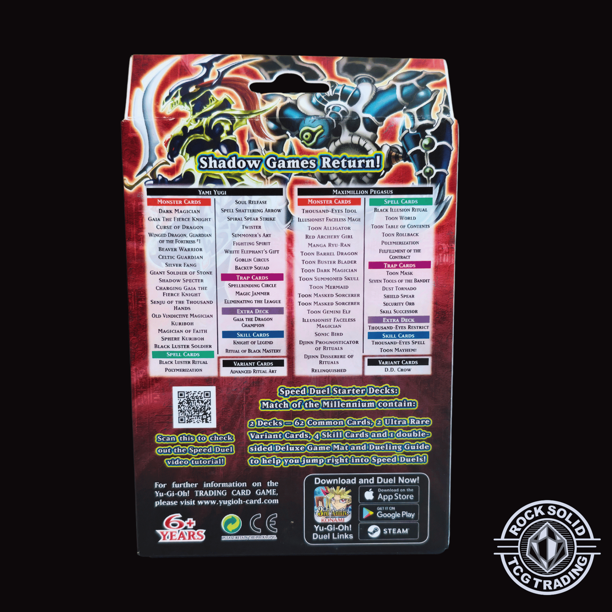 Yu-Gi-Oh!: Speed Duel Starter Decks | Match of the Millennium | Shipped and sold by Rock Solid TCG Trading
