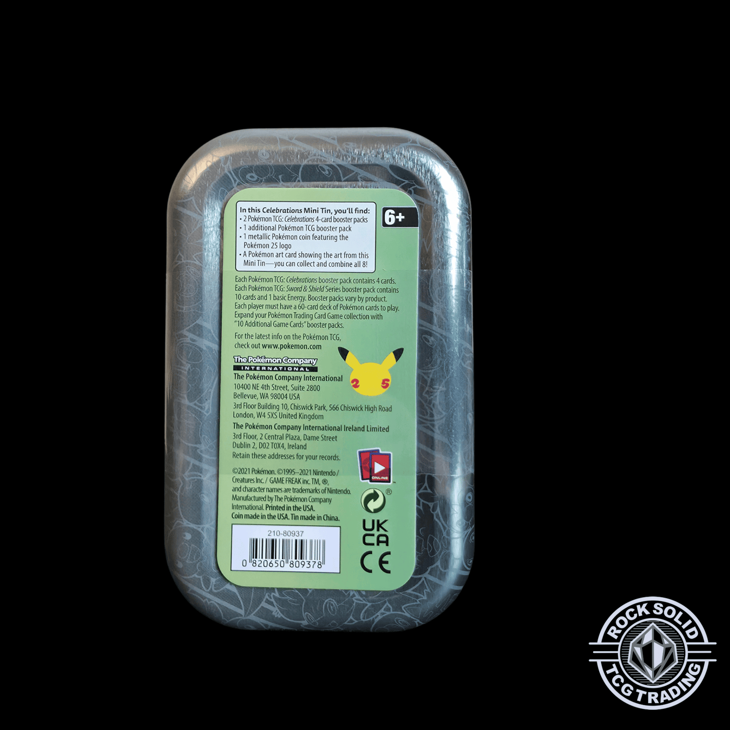 Pokemon: Celebreations Mini Tin (Bulbasaur, Charmander & Squirtle) Tin | sold by Rock Solid TCG Trading