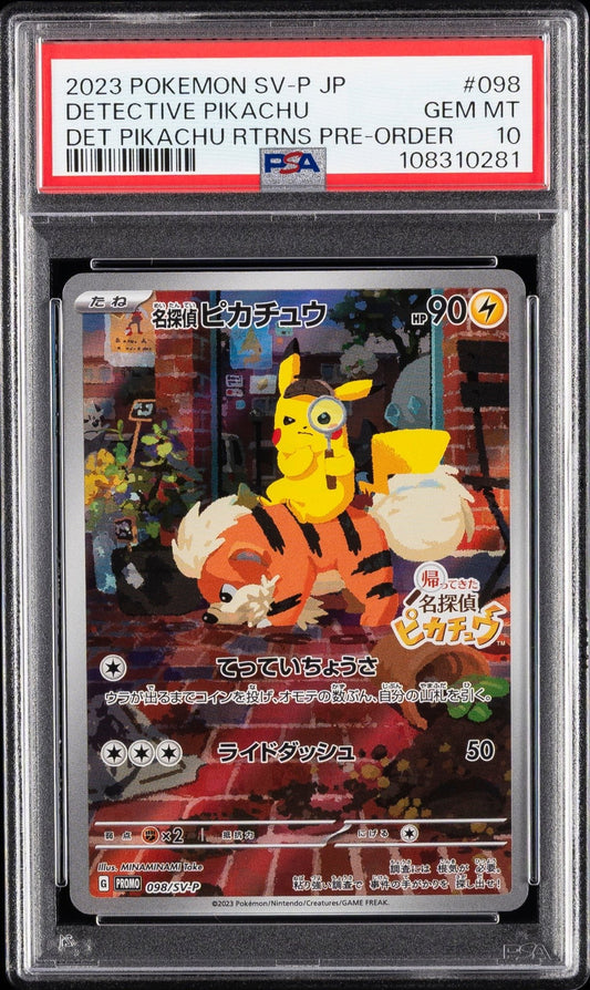 Pokemon: Detective Pikachu – 2023 Japanese SV - P Promo 098 – PSA 10 Graded Pokemon | sold by Rock Solid TCG Trading1