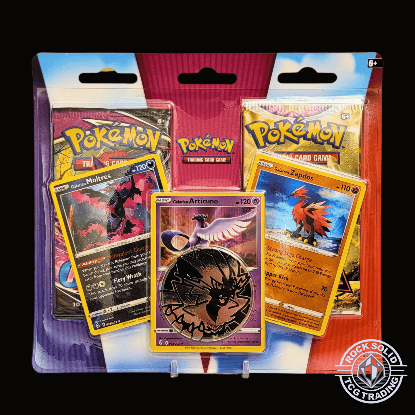 Pokemon: Fusion Strike / Astral Radiance ( Galarian Moltres, Articuno, Zapdos) Blister Pack | sold by Rock Solid TCG Trading