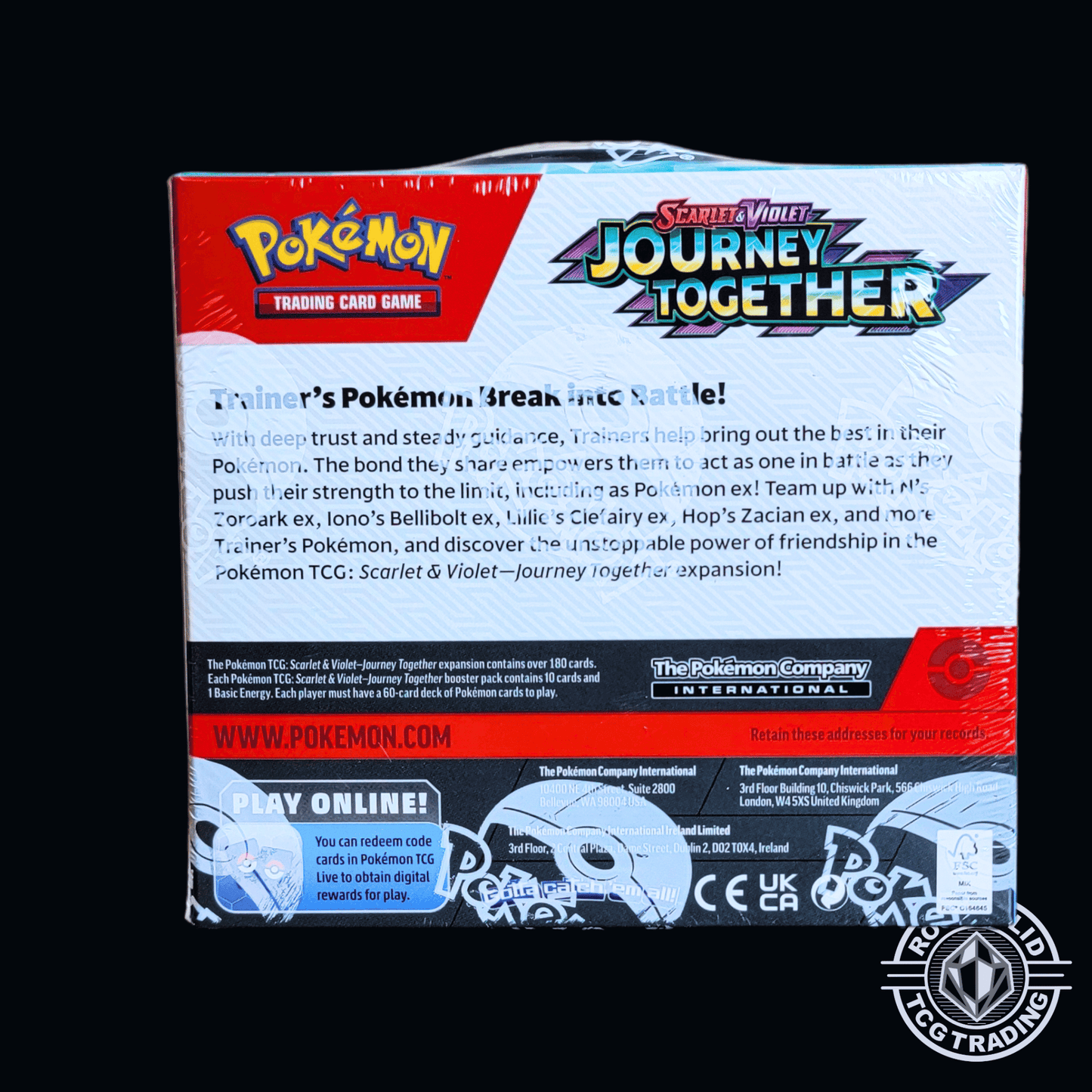 Pokémon: Journey Together Enhanced Booster Display Box Booster Box | Back Photo