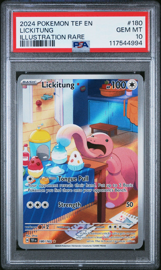 Pokemon: Lickitung Illustration Rare 180 – 2024 Temporal Forces Pokémon Card (PSA 10) Graded Pokemon | sold by Rock Solid TCG Trading1