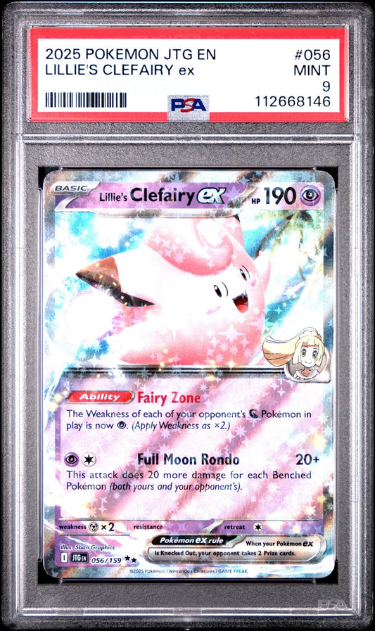 Pokemon: Lillie’s Clefairy ex 056 – Journey Together (2025) – PSA 9 Graded Pokemon | sold by Rock Solid TCG Trading1