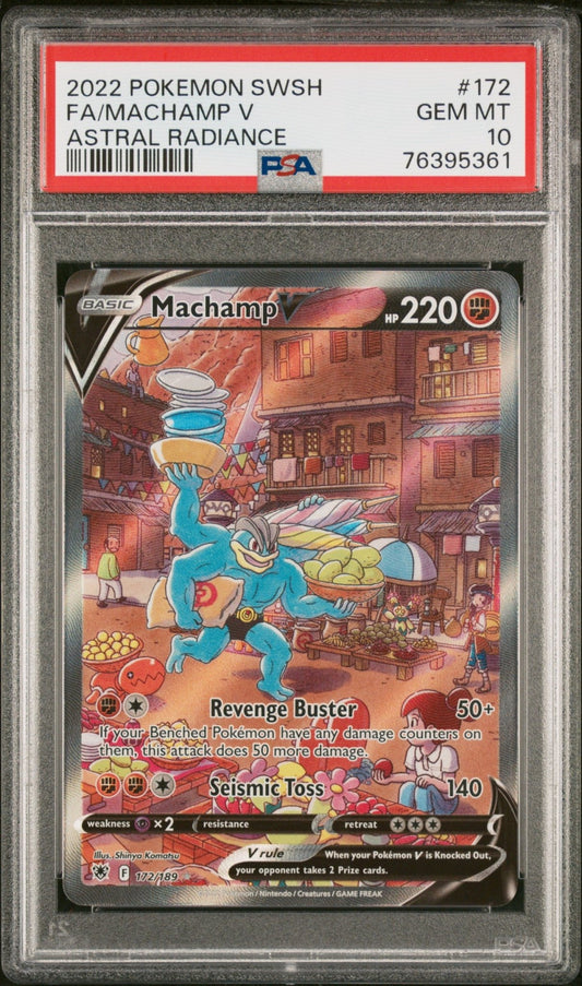 Pokemon: Machamp V Full Art 172 – 2022 Astral Radiance Pokémon Card (PSA 10) Graded Pokemon | sold by Rock Solid TCG Trading1