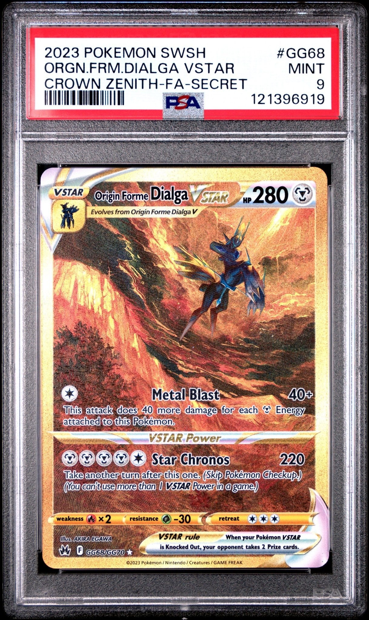 Pokemon: Origin Forme Dialga VSTAR – Crown Zenith Secret GG68 – PSA 9 Graded Pokemon | sold by Rock Solid TCG Trading1