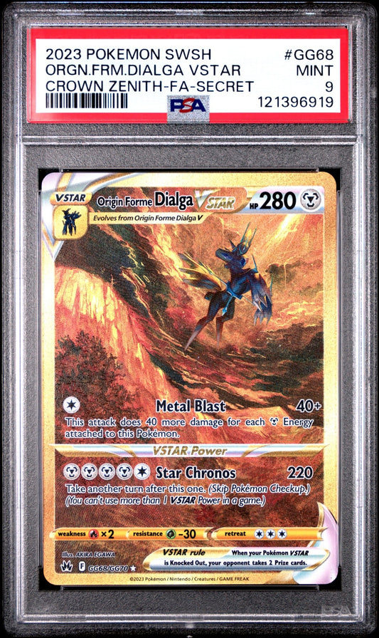 Pokemon: Origin Forme Dialga VSTAR – Crown Zenith Secret GG68 – PSA 9 Graded Pokemon | sold by Rock Solid TCG Trading1