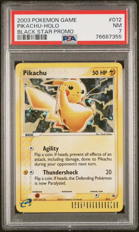 Pokemon: Pikachu Holo Black Star Promo 012 – 2003 Pokémon Card (PSA 7) Graded Pokemon | sold by Rock Solid TCG Trading1