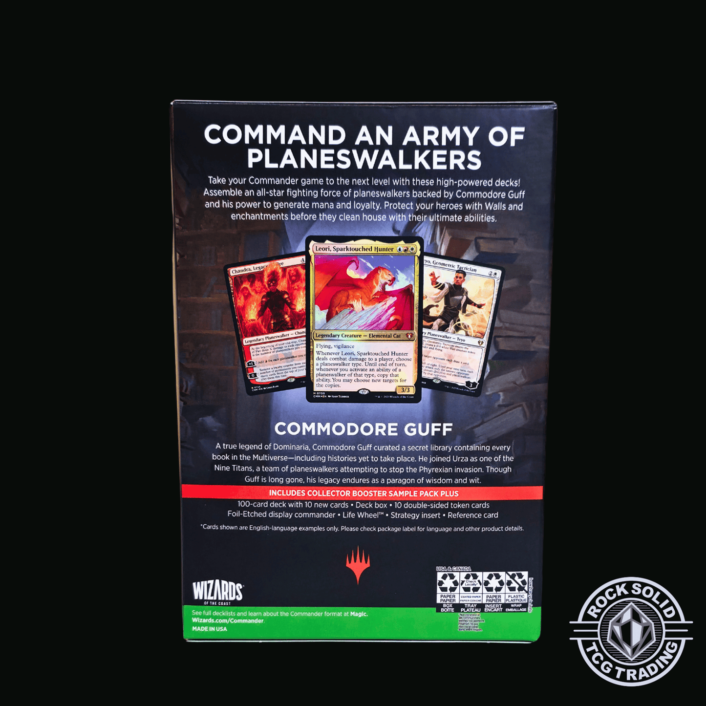 MTG: Commander Masters Commander Deck | Rear shot |  Planeswalker Party | Magic: The Gather Commander Deck | Ready to ship!